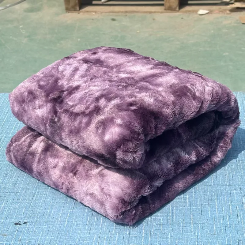 Tie-dye coral fleece PV blanket, style two