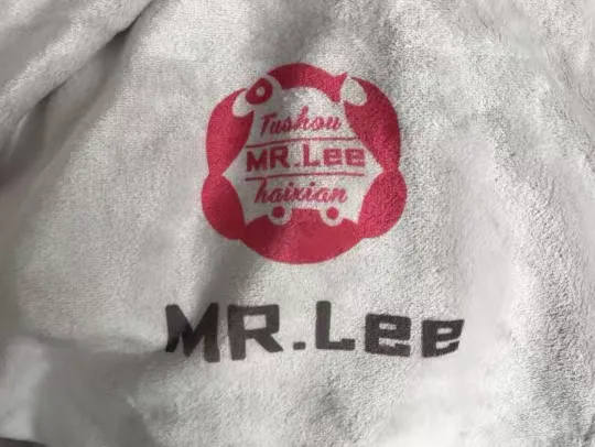 Custom sublimation printed blanket logo